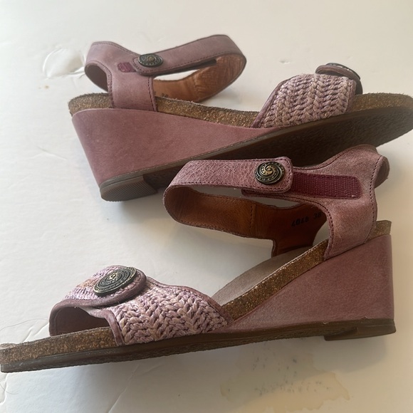 TAOS Cushioned Support Velcro Adjustable Straps- Size38 Lavender Mesh Leather - Picture 6 of 7